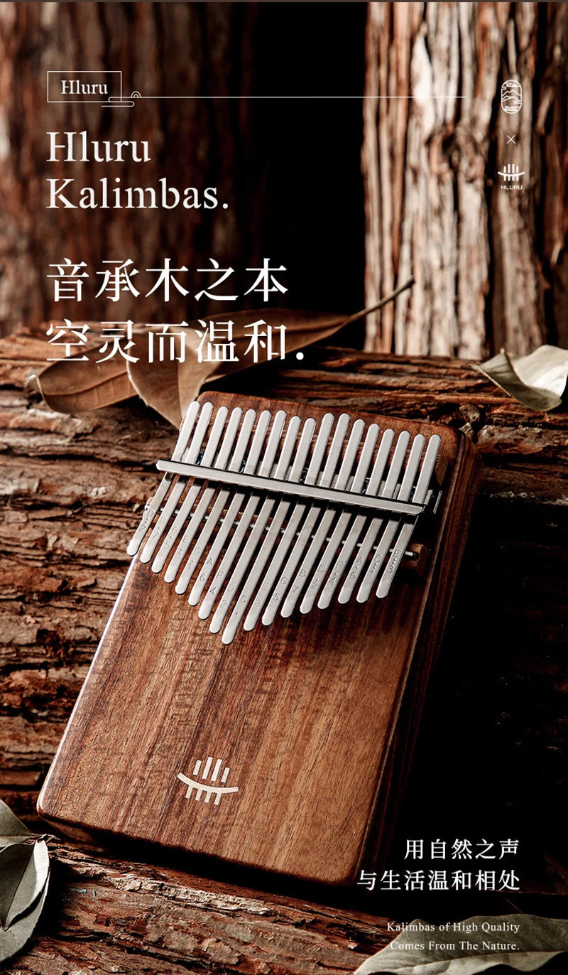Hluru Kalimba Solid Wood 17 & 21 Keys – Resonant Tones from Ancient Forests