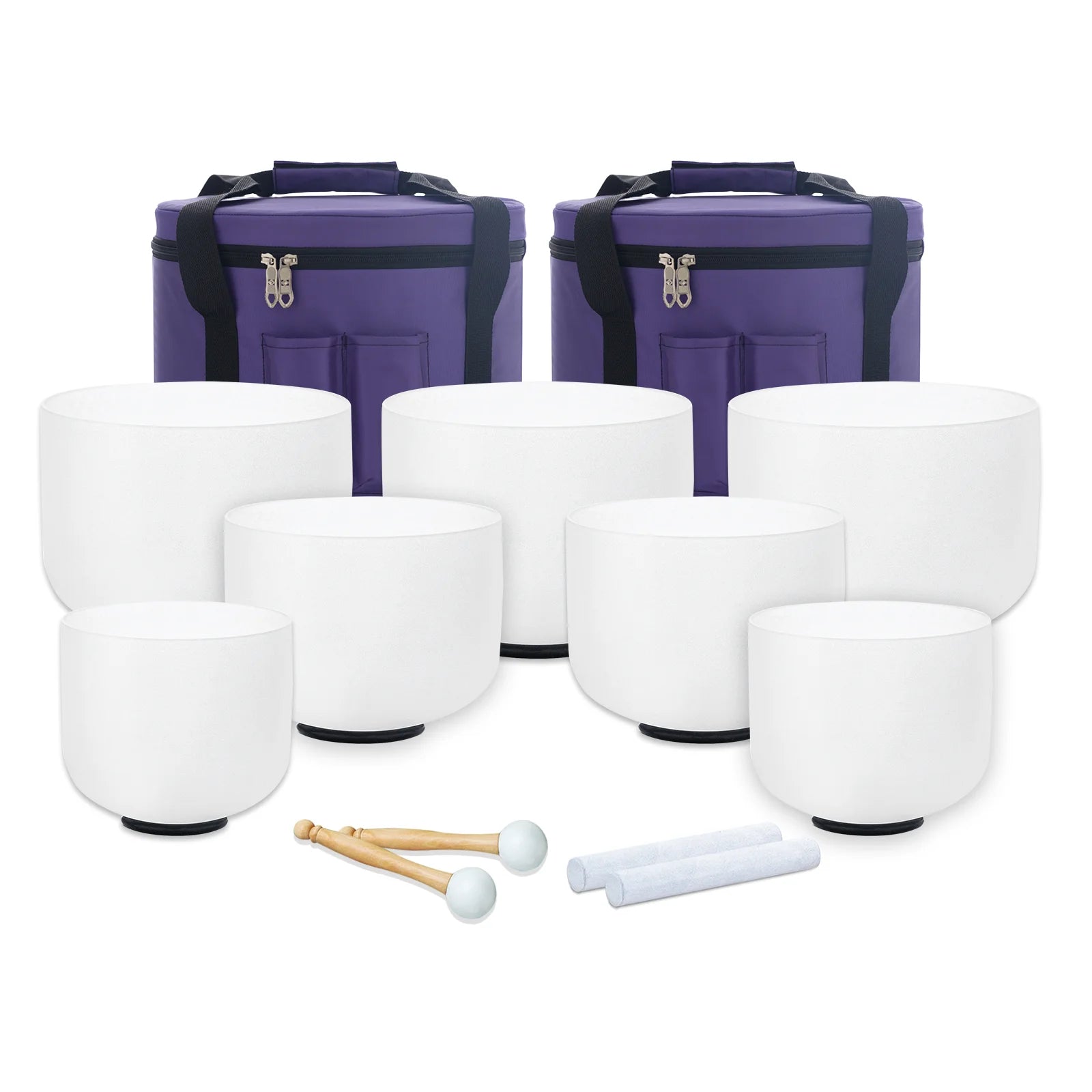 KVKA Crystal Singing Bowl Set of 7 – Chakra-Tuned for Sacred Sound Baths