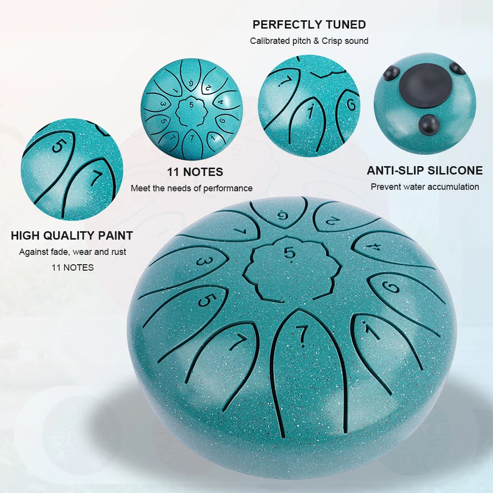 Steel Rain Drum 6" – 11 Notes of Ceremonial Sound