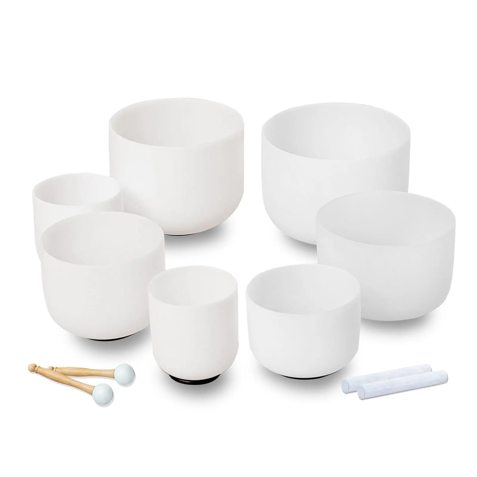 KVKA Crystal Singing Bowl Set of 7 – Chakra-Tuned for Sacred Sound Baths