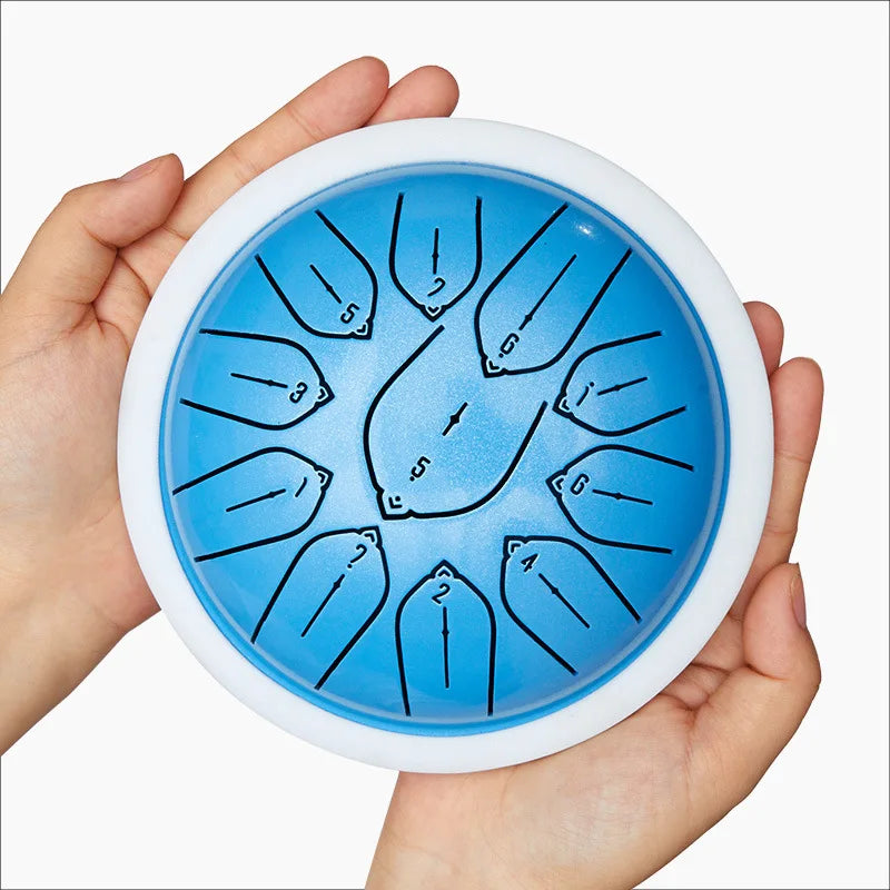 Hluru Steel Tongue Drum 5.5" – Crystalline Overtones for Daily Practice