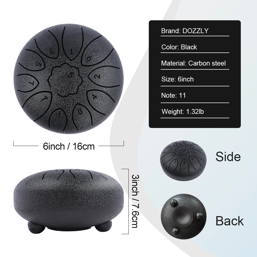Steel Rain Drum 6" – 11 Notes of Ceremonial Sound
