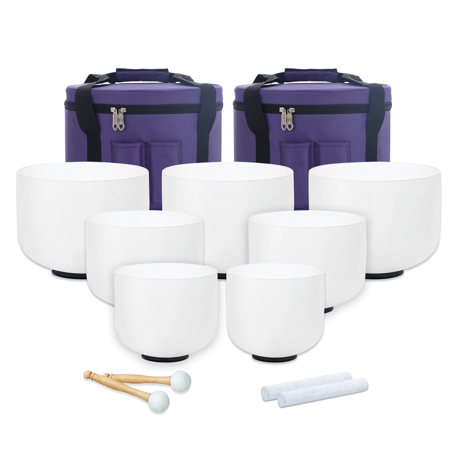 KVKA Crystal Singing Bowl Set of 7 – Chakra-Tuned for Sacred Sound Baths