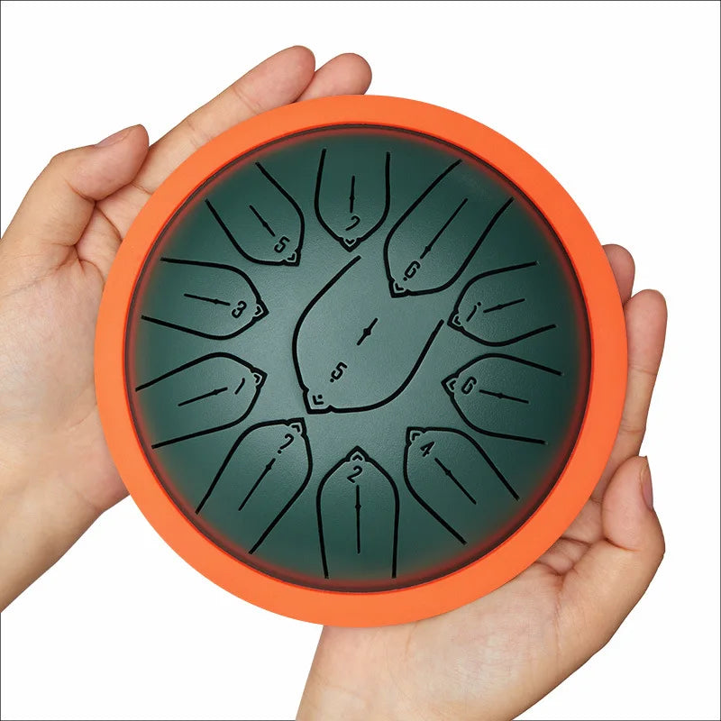 Hluru Steel Tongue Drum 5.5" – Crystalline Overtones for Daily Practice