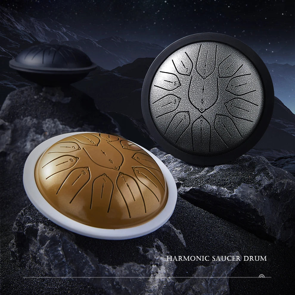 Hluru Steel Tongue Drum 5.5" – Crystalline Overtones for Daily Practice