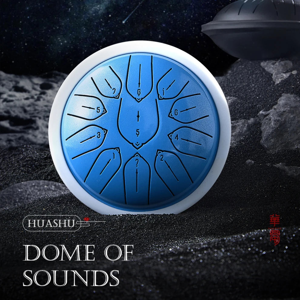 Hluru Steel Tongue Drum 5.5" – Crystalline Overtones for Daily Practice