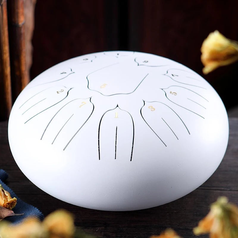 Hluru Steel Tongue Drum 10" – 11 Notes for Meditative Play