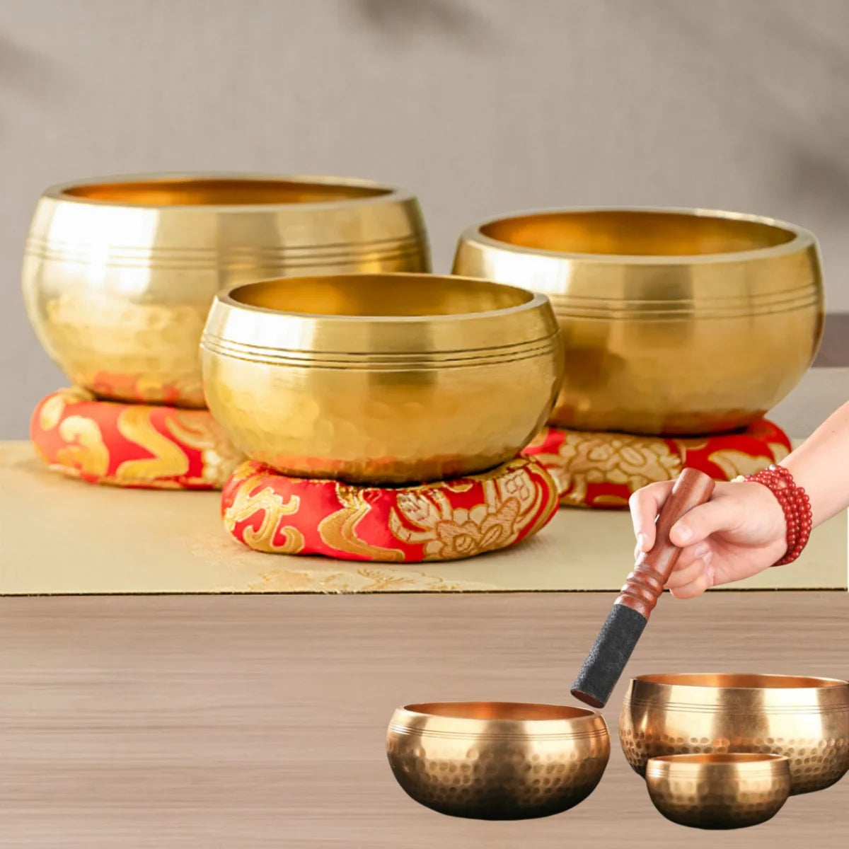 Tibetan Singing Bowl – Handcrafted Copper Tones for Meditation & Ritual