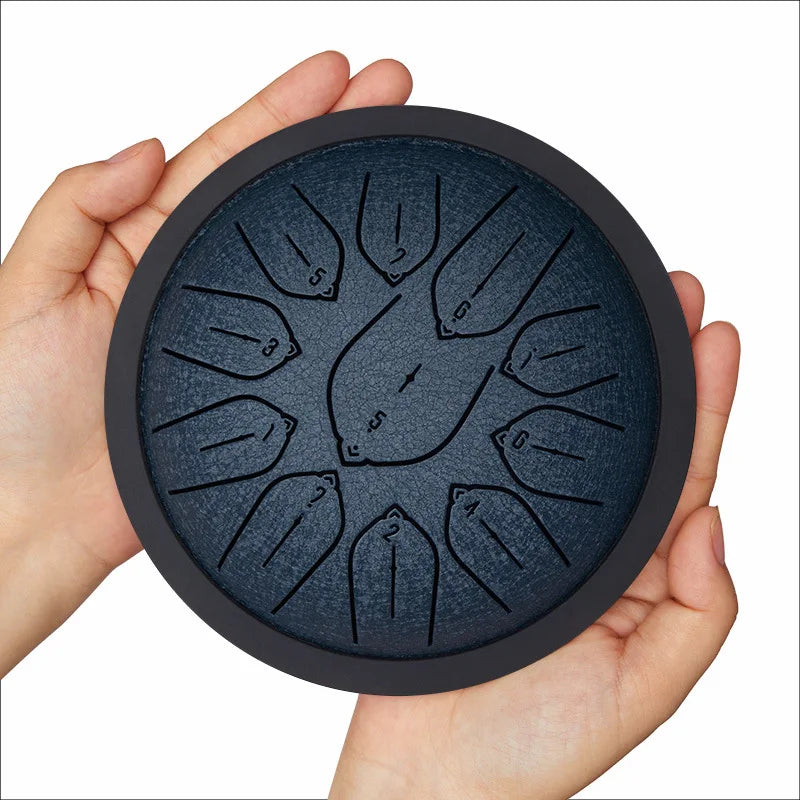 Hluru Steel Tongue Drum 5.5" – Crystalline Overtones for Daily Practice