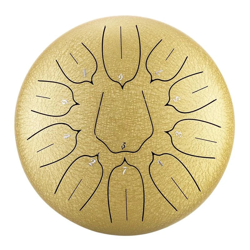Hluru Steel Tongue Drum 10" – 11 Notes for Meditative Play