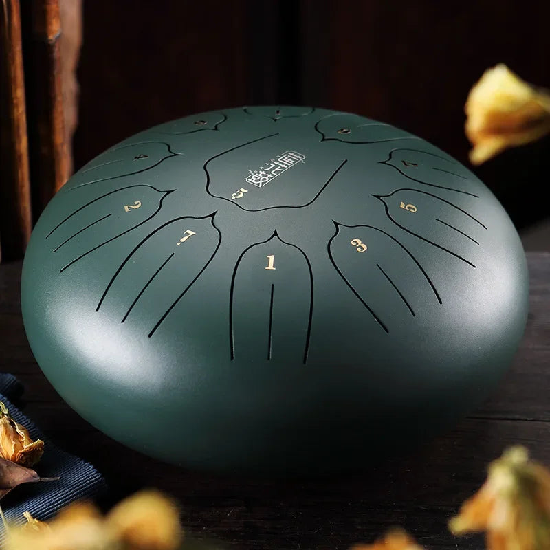 Hluru Steel Tongue Drum 10" – 11 Notes for Meditative Play