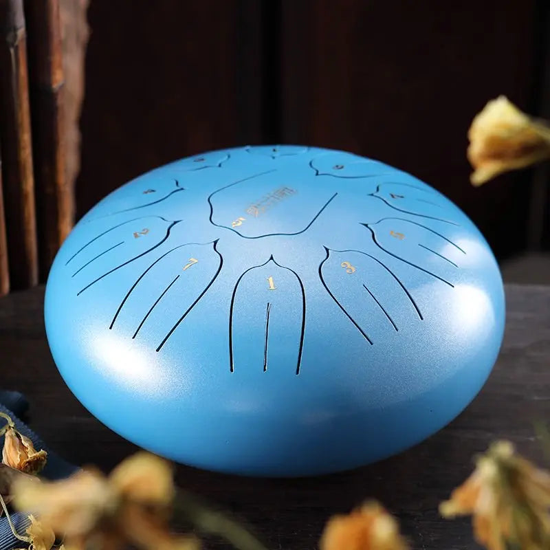 Hluru Steel Tongue Drum 10" – 11 Notes for Meditative Play