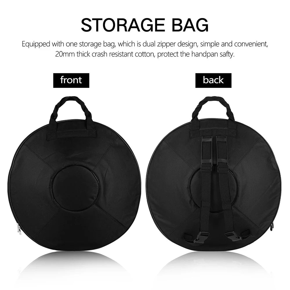 Carved Golden Handpan 22" – D Minor Frequencies for Deep Meditation
