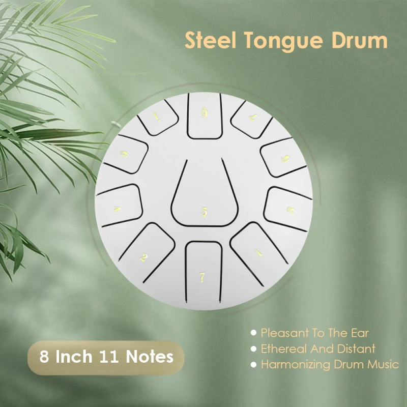 Steel Rain Drum 8" – Hollow Body Resonance for Meditation & Ceremony