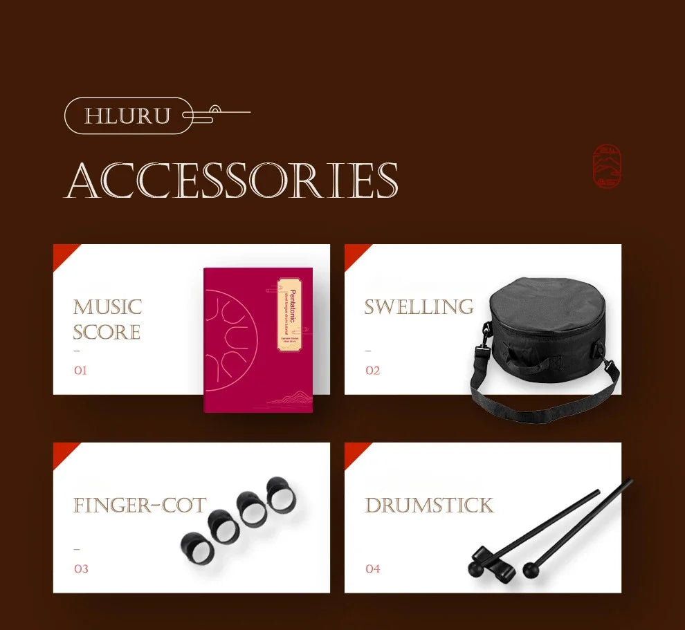 Hluru Steel Tongue Drum 10" – 11 Notes for Meditative Play